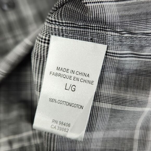 Theory Mens Long Sleeve Plaid Print Button Down Shirt Size Large - Picture 5 of 8